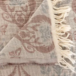 Atmosphera Créateur D'Intérieur Dessus de lit Mirohia beige et bleu 260x240cm - Atmosphera* Boutis, Couvre-Lit, Édredon