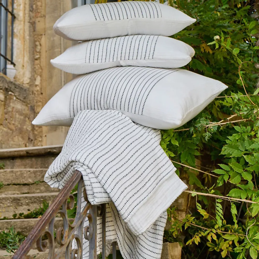 Linnea Dessus de lit mousseline de coton 260x240 cm IMANI blanc neige caviar* Boutis, Couvre-Lit, Édredon