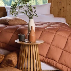 Linnea Dessus de lit polyester microfibre 240x220 cm LAZY orange ocre* Boutis, Couvre-Lit, Édredon