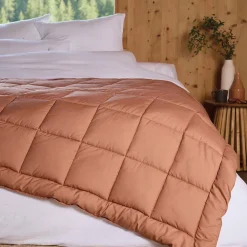 Linnea Dessus de lit polyester microfibre 240x220 cm LAZY orange ocre* Boutis, Couvre-Lit, Édredon