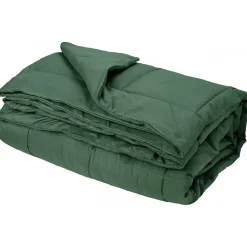 Dessus de lit polyester microfibre 260x240 cm LAZY vert argile>Linnea Discount