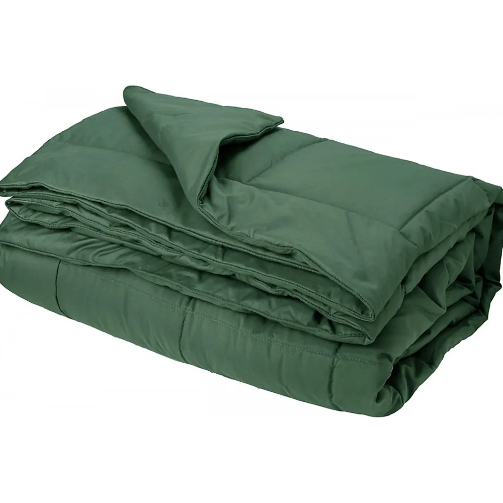 Dessus de lit polyester microfibre 260x240 cm LAZY vert argile>Linnea Discount