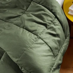 Dessus de lit polyester microfibre 260x240 cm LAZY vert argile><noscript><img width=
