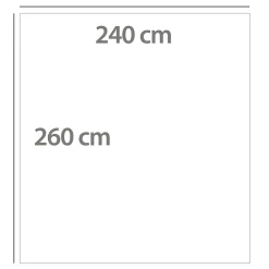 Dessus de lit polyester microfibre 260x240 cm LAZY orange ocre><noscript><img width=