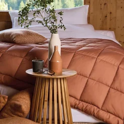 Dessus de lit polyester microfibre 160x240 cm LAZY orange ocre>Linnea Outlet