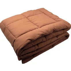 Dessus de lit polyester microfibre 160x240 cm LAZY orange ocre>Linnea Outlet