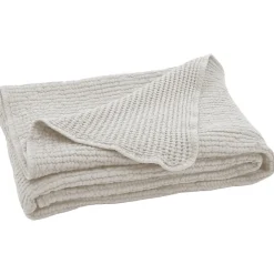 Dessus de lit réversible 180x250 cm JAIPUR en coton beige craie>Linnea Best