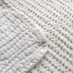 Linnea Dessus de lit réversible 270x250 cm JAIPUR en coton beige craie* Boutis, Couvre-Lit, Édredon