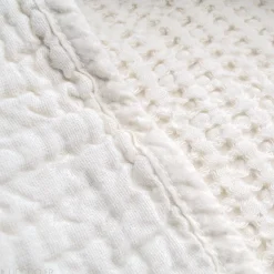 Linnea Dessus de lit réversible 230x250 cm JAIPUR en coton blanc* Boutis, Couvre-Lit, Édredon