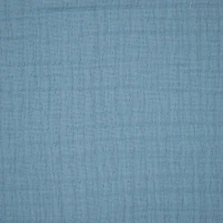 Dessus de lit 230x250 cm BREHAT 100% gaze de coton bleu orage><noscript><img data-lazyloaded=