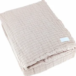 Dessus de lit 270x250 cm en coton lavé SEVILLE blanc latte>Linnea Outlet