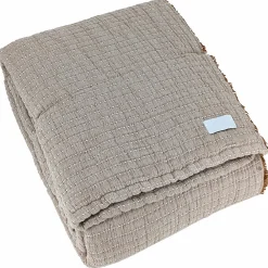 Linnea Dessus de lit 230x250 cm en coton lavé SEVILLE gris bronze* Boutis, Couvre-Lit, Édredon
