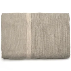 Dessus de lit ZAGORA pur coton 250 g/m² 180x240 cm beige ficelle>Linnea Discount