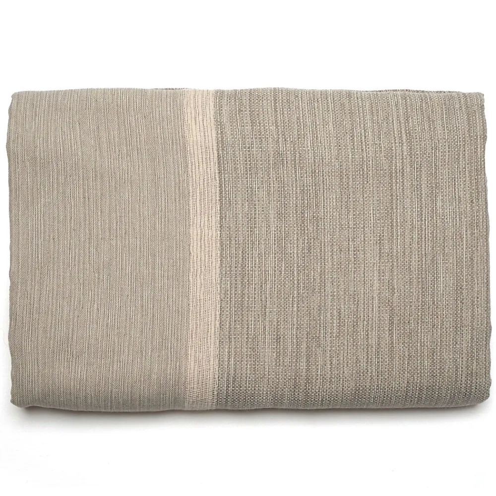 Dessus de lit ZAGORA pur coton 250 g/m² 180x240 cm beige ficelle>Linnea Discount