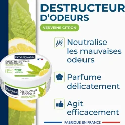 Starwax Destructeur d'odeurs verveine citronnée 300g* Désodorisant Et Parfum D'Ambiance