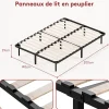 Teeno Dewinner Sommier à Lattes sur Pieds, Lit 2x13 Lattes, 7 Pieds Inclus, 140x200CM* Sommier