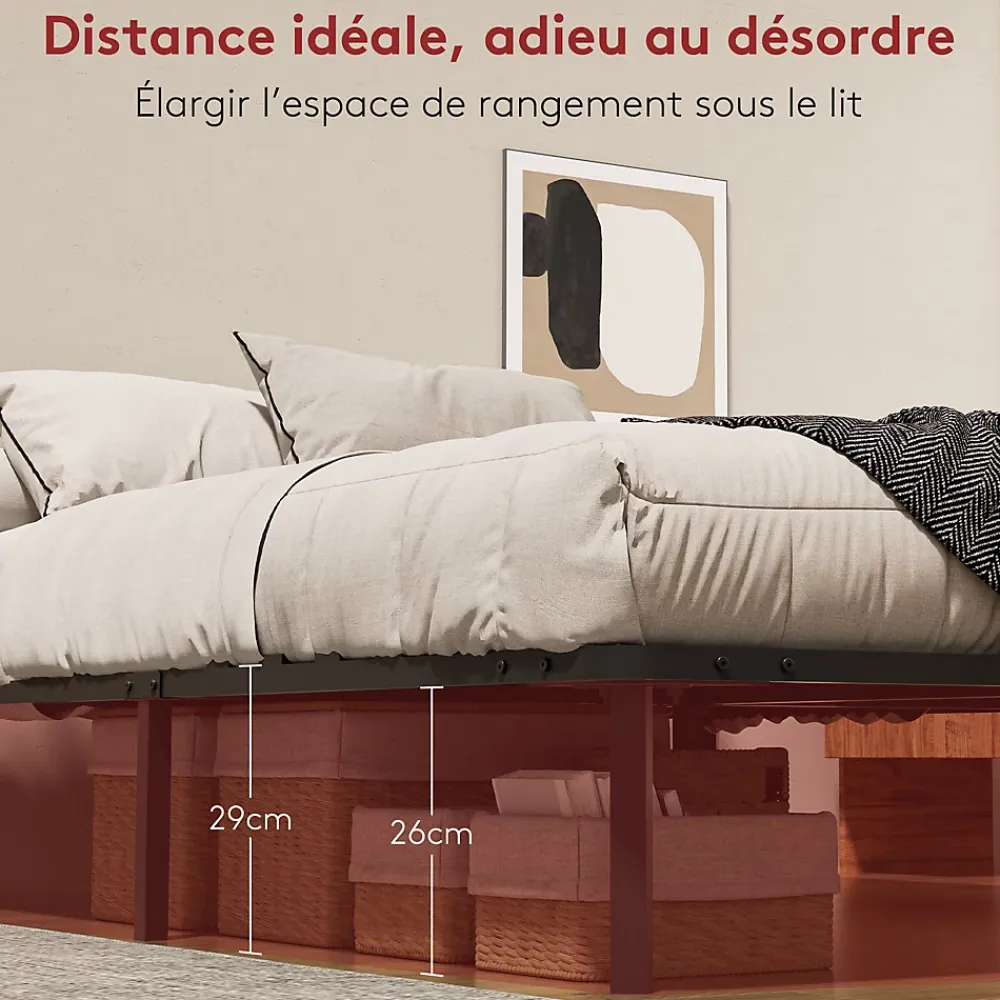 Teeno Dewinner Sommier à Lattes sur Pieds, Lit 2x13 Lattes, 7 Pieds Inclus, 140x200CM* Sommier