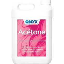 Onyx Dissolvant Acétone en bidon de 5 litres* Acétone