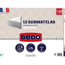 Dodo - Surmatelas 160x200 cm - Mousse haute densite - Housse polyester lavable* Matelas
