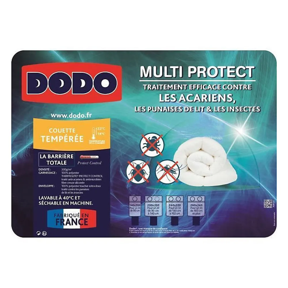 Couette tempérée MULTIPROTECT - 200 x 200 cm>Dodo