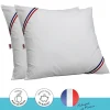 Lot de 2 oreillers Tendance - 60 x 60 cm - Garnissage 100% Polyester fibre creuse siliconée - Blanc>Dodo