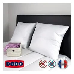 Dodo Lot de 2 oreillers Total Protect 65x65 cm blanc* Oreiller Moelleux