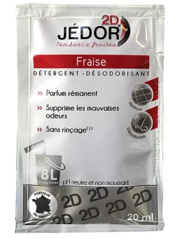 Le Plus De L'Entretien Dosettes 2D détergent nettoyant désodorisant - Jédor - Parfum Fraise (100 dosettes)* Nettoyant Pour Salle De Bains