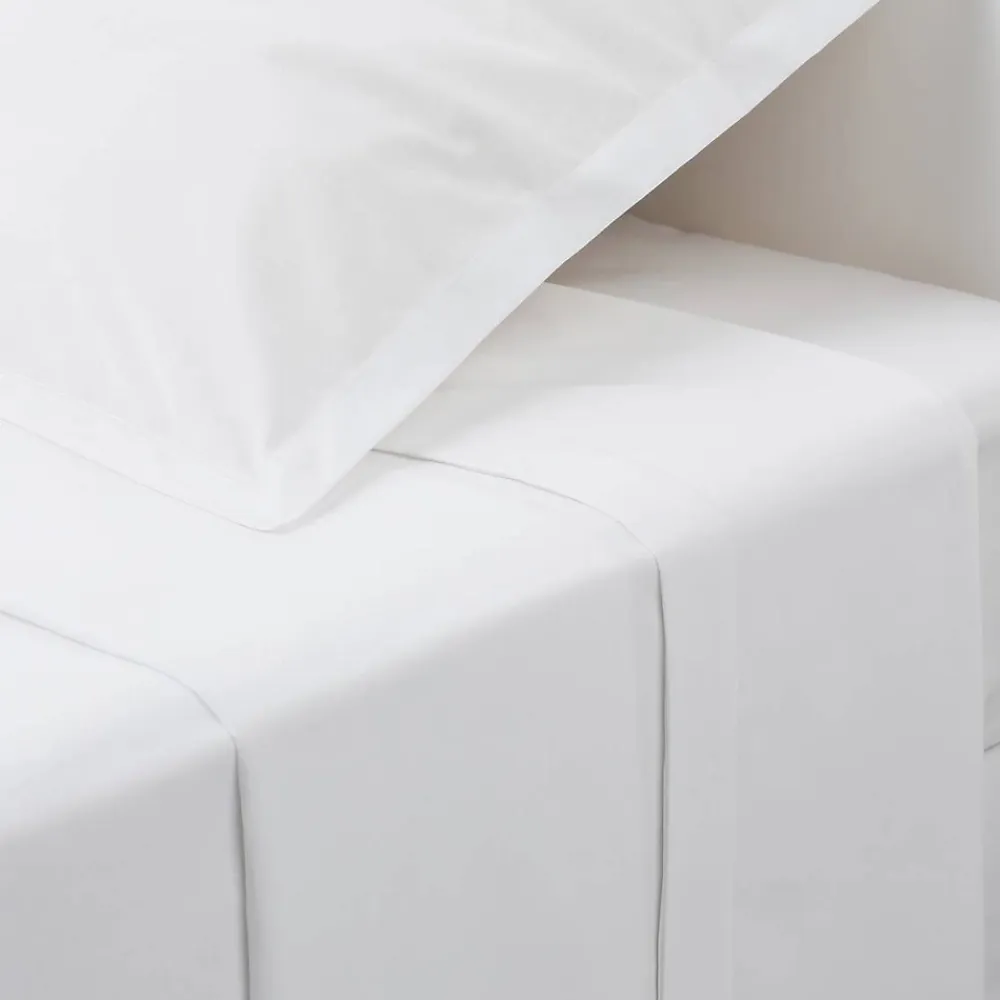 Atmosphera Créateur D'Intérieur Drap en coton - blanc 240x290 cm - Atmosphera* Drap Plat