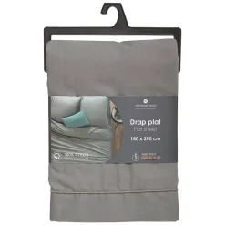 Atmosphera Créateur D'Intérieur Drap en coton - gris - 180x290 cm - Atmosphera* Drap Plat