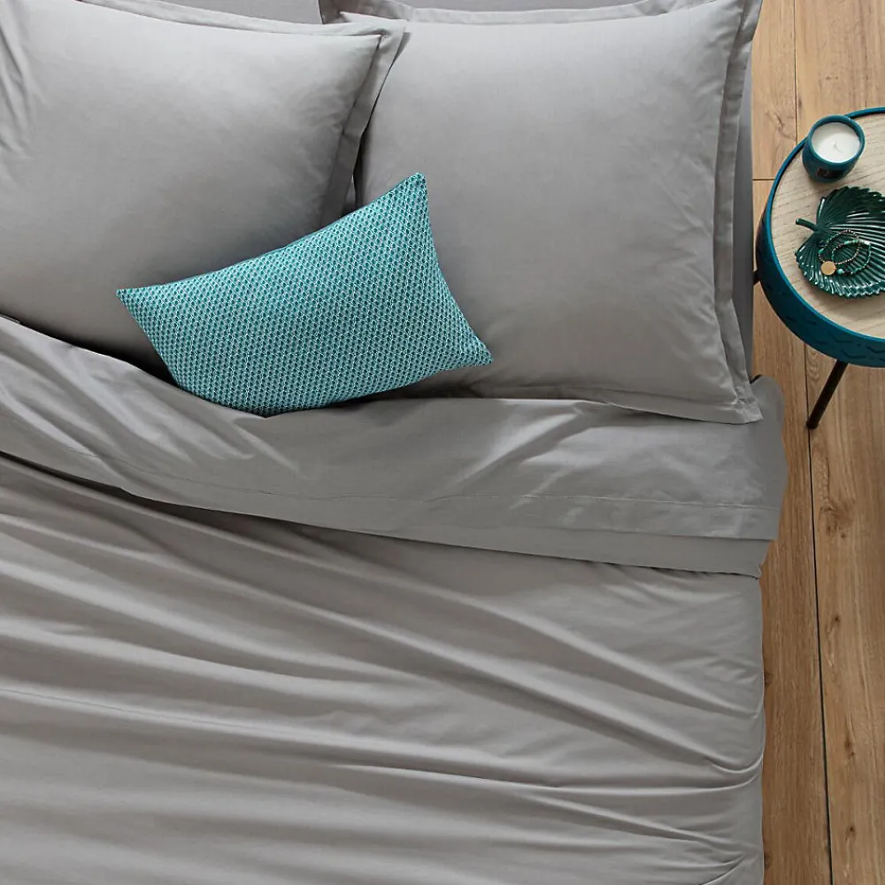Atmosphera Créateur D'Intérieur Drap en coton - gris - 180x290 cm - Atmosphera* Drap Plat