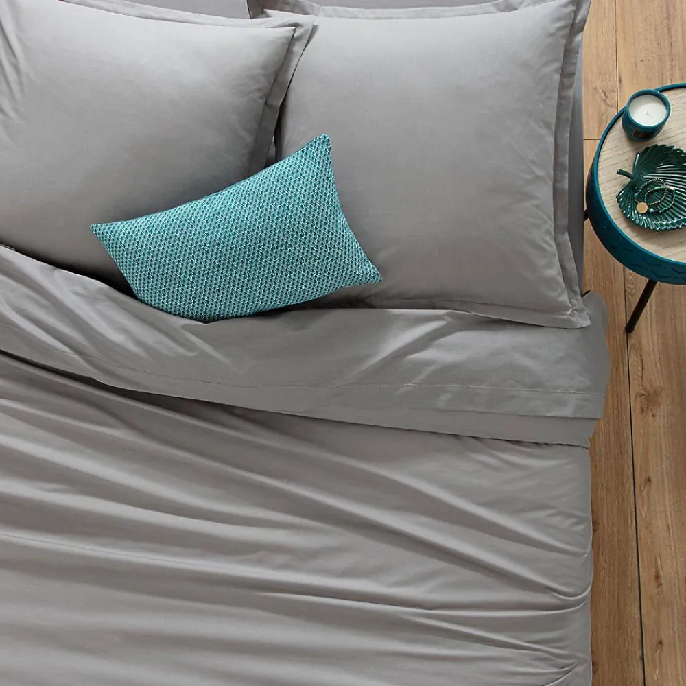 Atmosphera Créateur D'Intérieur Drap en coton - gris - 180x290 cm - Atmosphera* Drap Plat