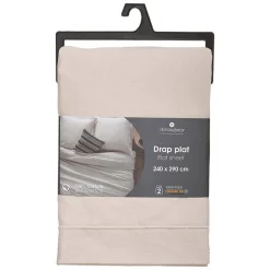 Atmosphera Créateur D'Intérieur Drap en coton - lin 240x290 cm - Atmosphera* Drap Plat