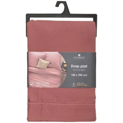 Drap en coton - rose blush - 180x290 cm - Atmosphera><noscript><img width=