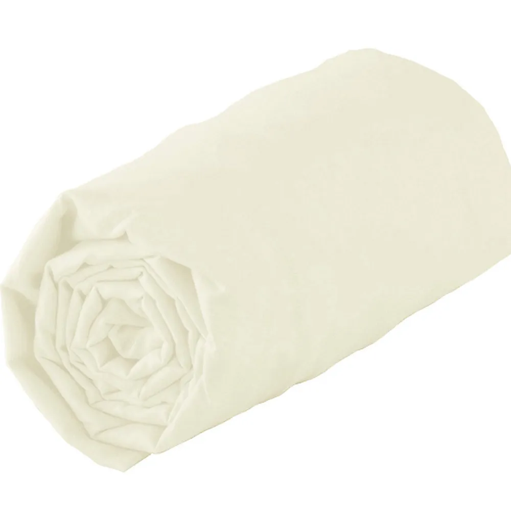 Drap housse 100% coton biologique - bonnet 30 cm (160x200 cm - Sable)>Tradilinge Sale