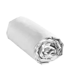 DRAP HOUSSE 2 PERSONNES UNI 57 FILS LINA BLANCHE - 140x190cm - Blanc>Douceur D'Intérieur Clearance
