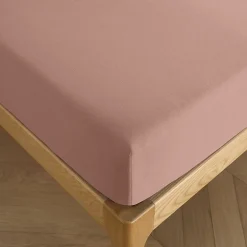 Coton Pur Drap housse 180 x 200 cm bonnet 30 cm "Prémium" pour lit 2 places King Size - Prémium Vieux Rose* Drap Housse|Drap Housse