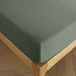 Coton Pur Drap housse 140 x 190 cm bonnet 30 cm "Prémium" pour lit 2 places - Prémium Romarin* Drap Housse|Drap Housse
