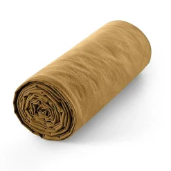 Coton Pur Drap housse 200 x 200 cm bonnet 30 cm "Prémium" pour lit 2 places King Size - Prémium Miel* Drap Housse|Drap Housse