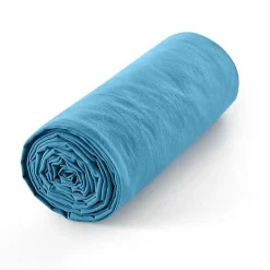 Coton Pur Drap housse 180 x 200 cm bonnet 30 cm "Prémium" pour lit 2 places King Size - Prémium Cyan* Drap Housse|Drap Housse