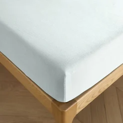 Coton Pur Drap housse 160 x 200 cm bonnet 30 cm "Prémium" pour lit 2 places - Prémium Menthe* Drap Housse|Drap Housse