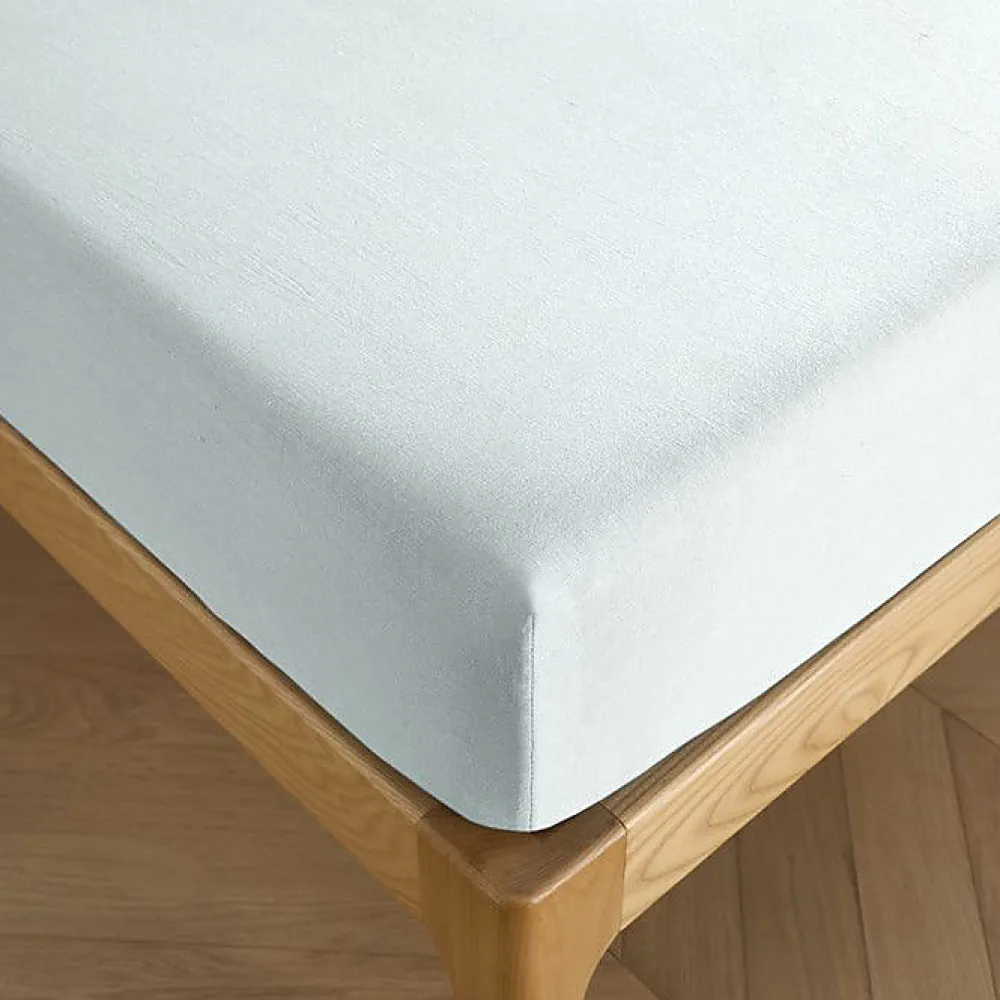 Coton Pur Drap housse 160 x 200 cm bonnet 30 cm "Prémium" pour lit 2 places - Prémium Menthe* Drap Housse|Drap Housse