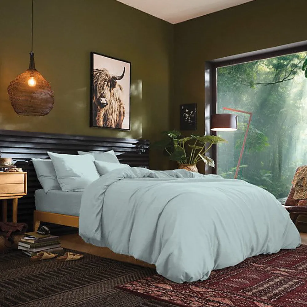 Coton Pur Drap housse 160 x 200 cm bonnet 30 cm "Prémium" pour lit 2 places - Prémium Menthe* Drap Housse|Drap Housse
