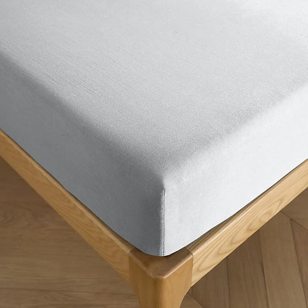 Coton Pur Drap housse 200 x 200 cm bonnet 30 cm "Prémium" pour lit 2 places King Size - Prémium Nuage* Drap Housse|Drap Housse