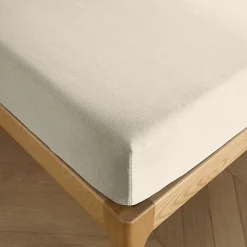 Coton Pur Drap housse 90 x 190 cm bonnet 30 cm "Prémium" pour lit 1 place - Prémium Sable* Drap Housse|Drap Housse