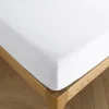 Drap housse 90 x 190 cm bonnet 30 cm "Prémium" pour lit 1 place - Prémium Neige>Coton Pur Discount
