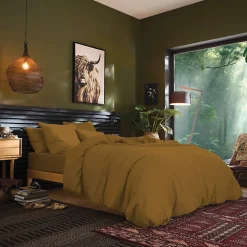 Coton Pur Drap housse 90 x 190 cm bonnet 30 cm "Prémium" pour lit 1 place - Prémium Caramel* Drap Housse|Drap Housse