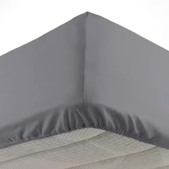 Drap housse 140 x 190 cm bonnet 30 cm Mmicrofibre Oscar Anthracite>Douceur D'Intérieur Outlet