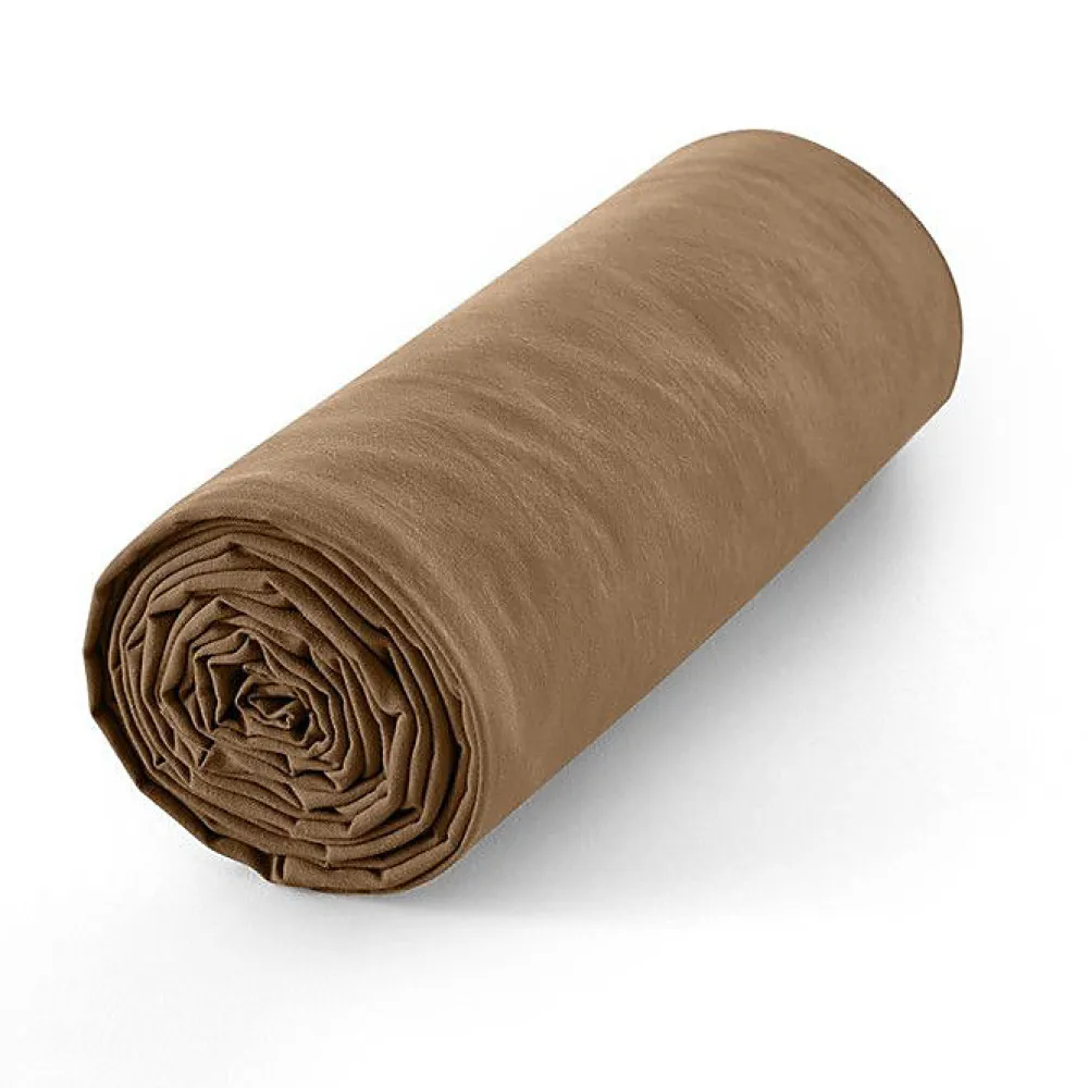 Coton Pur Drap housse 180 x 200 cm bonnet 30 cm "Prémium" pour lit 2 places King Size - Prémium Taupe* Drap Housse|Drap Housse