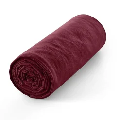 Drap housse 90 x 190 cm bonnet 30 cm "Prémium" pour lit 1 place - Prémium Grenat>Coton Pur Clearance