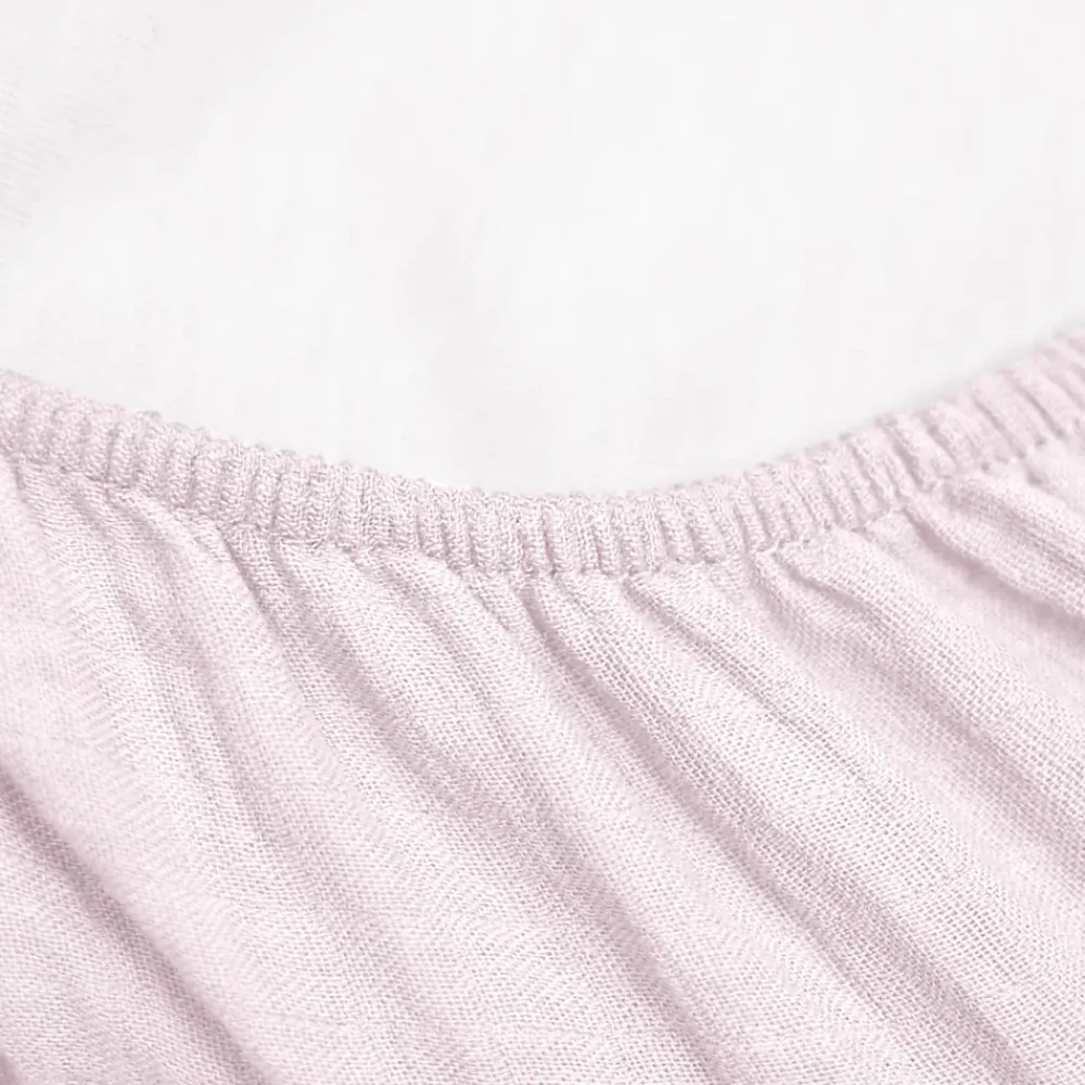 Sevira Kids Drap housse berceau en gaze de coton à carreaux* Drap Housse|Drap Housse